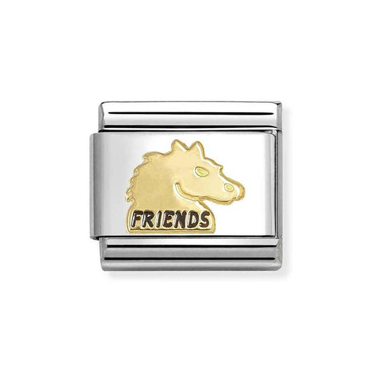 Nomination Gold Friends Horse Charm
