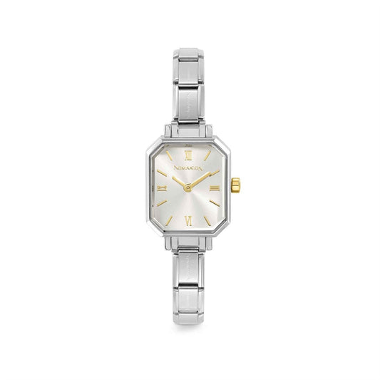 Nomination Silver Paris Rectangular Gold Numeral Watch