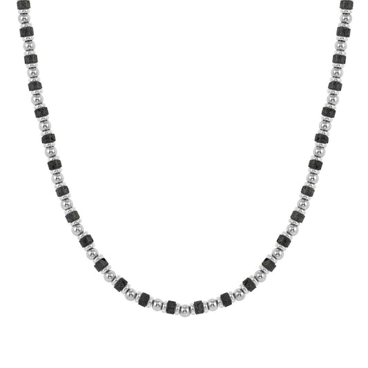 Nomination Instinct Style Sea Edition Black Lava Stone Necklace