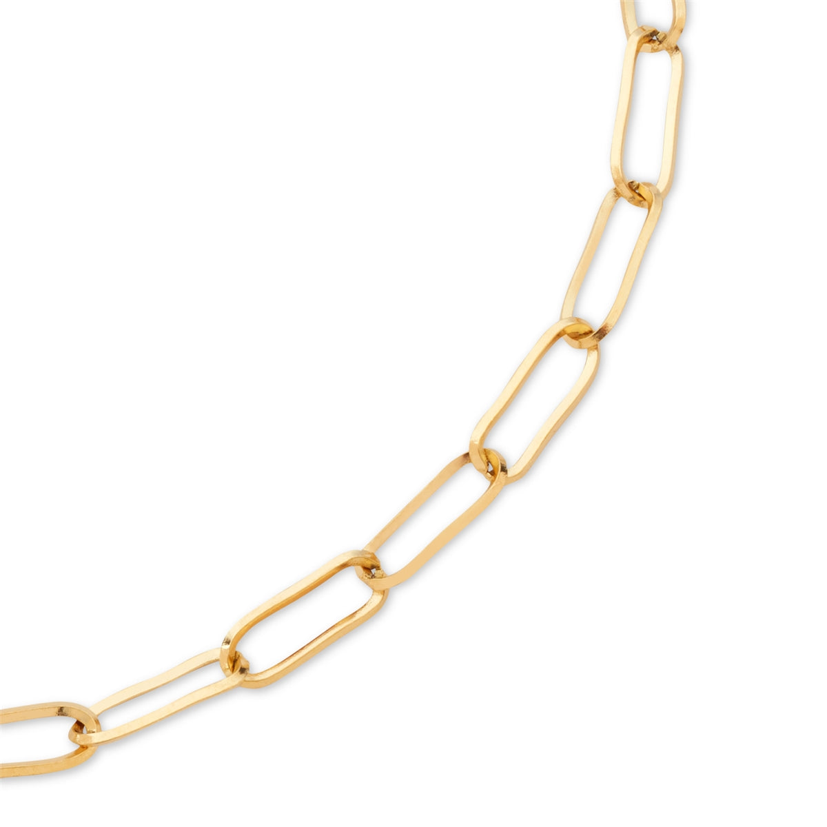 Over & Over Gold 14k Plated Paper Clip Charm Bracelet
