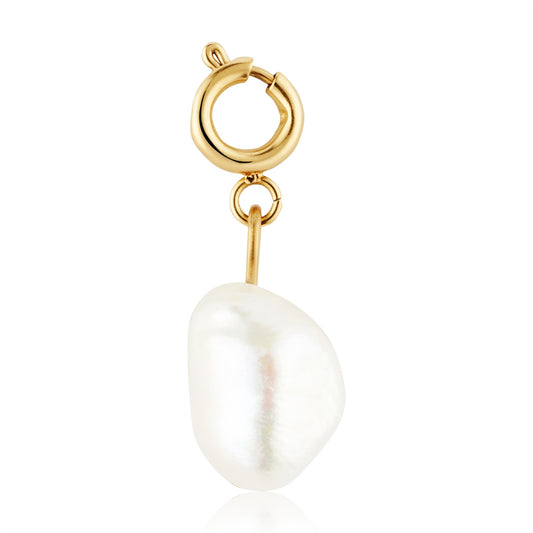 Over & Over Gold 14k Plated Pearl Charm