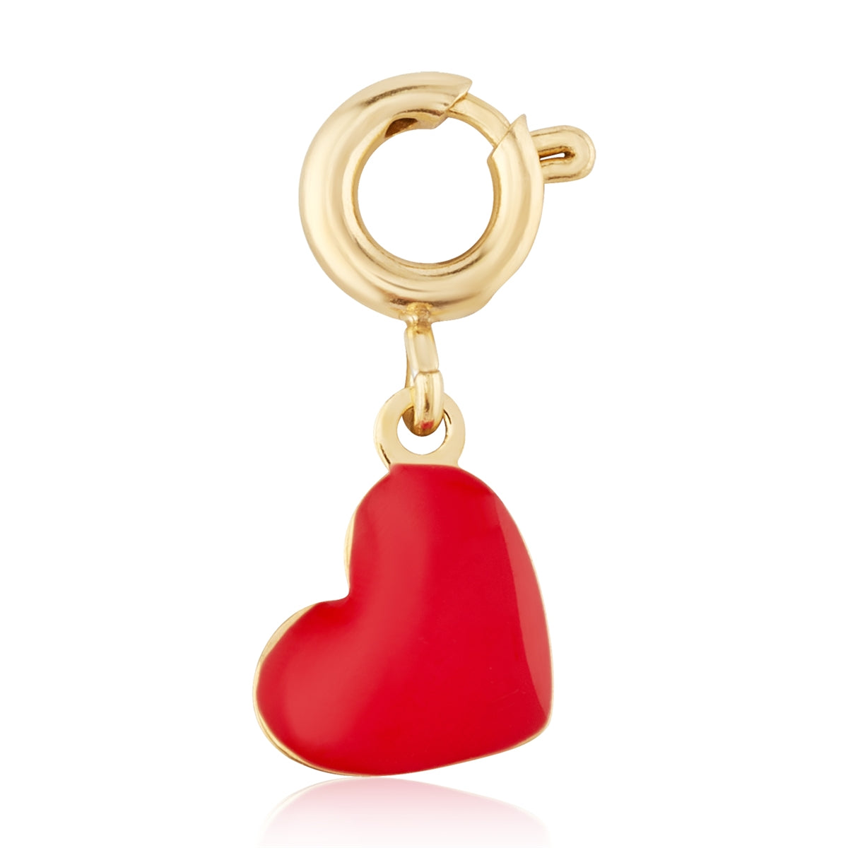 Over & Over Gold 14k Plated Red Heart Charm