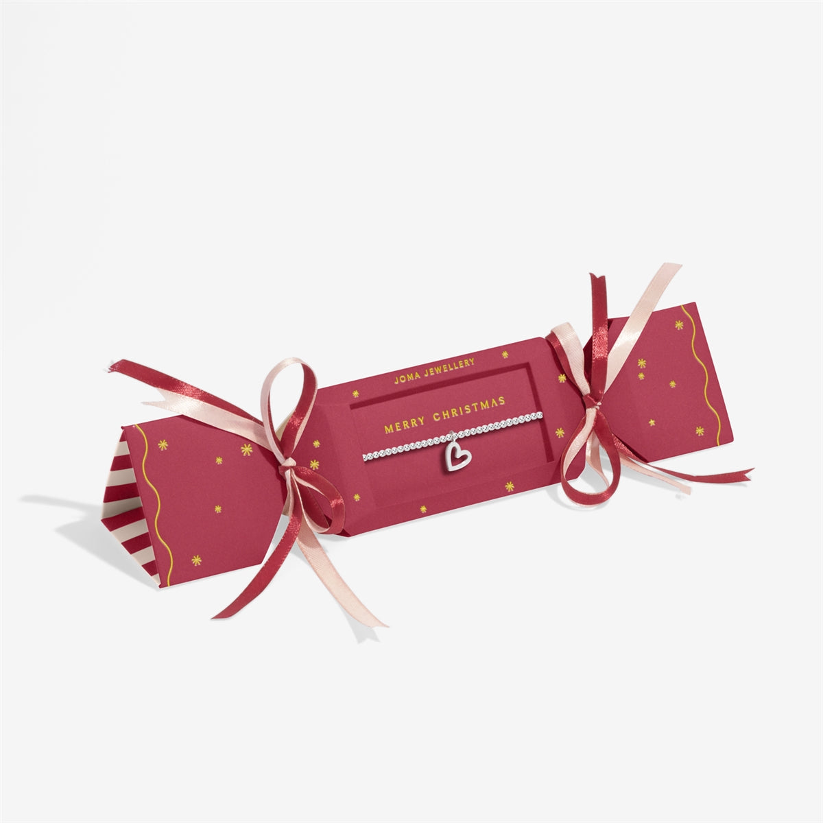 Joma Boxed Christmas Cracker Heart Bracelet