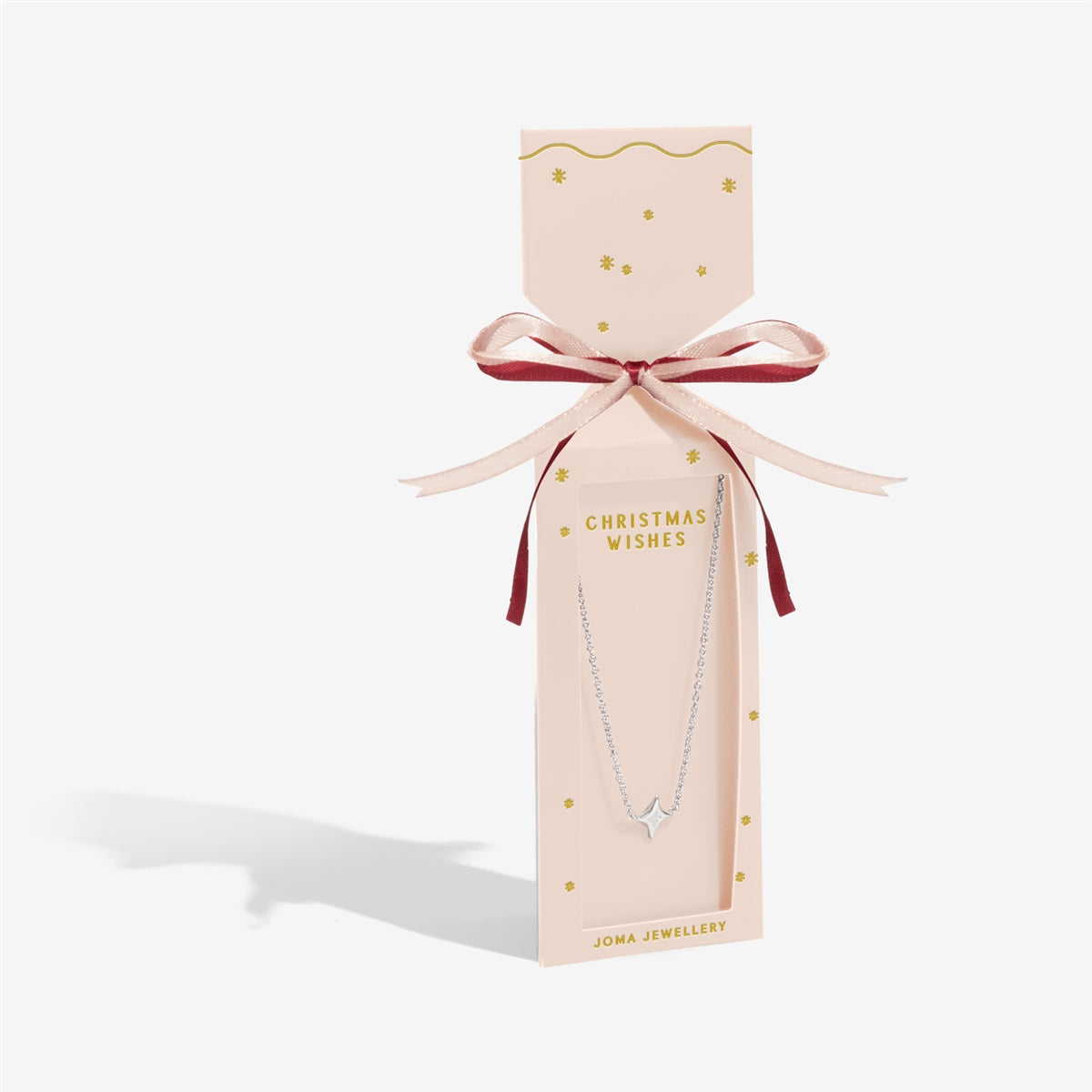 Joma Boxed Christmas Cracker Wishes Star Necklace