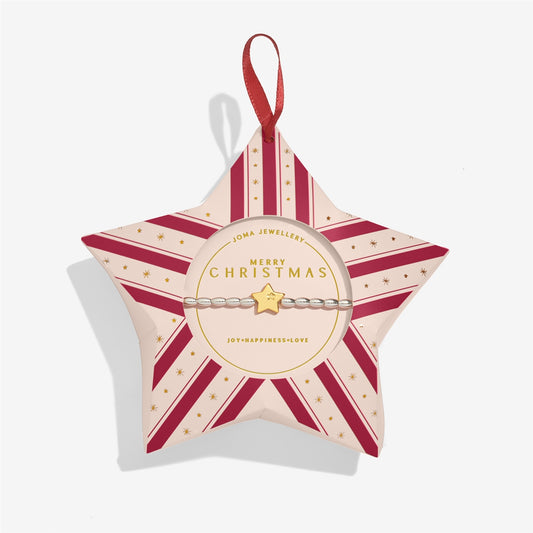Joma Boxed Star Bauble Merry Christmas Star Bracelet