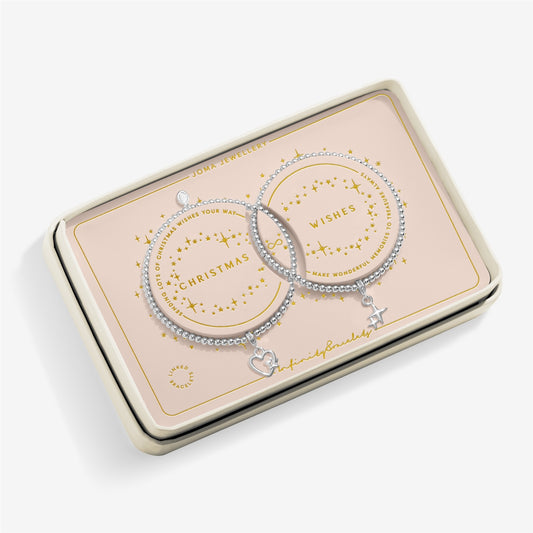 Joma Boxed Infinity Christmas Wishes Set of 2 Bracelets