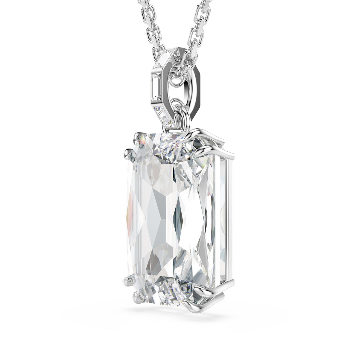 Swarovski Silver Millenia White Octagonal Pendant Necklace