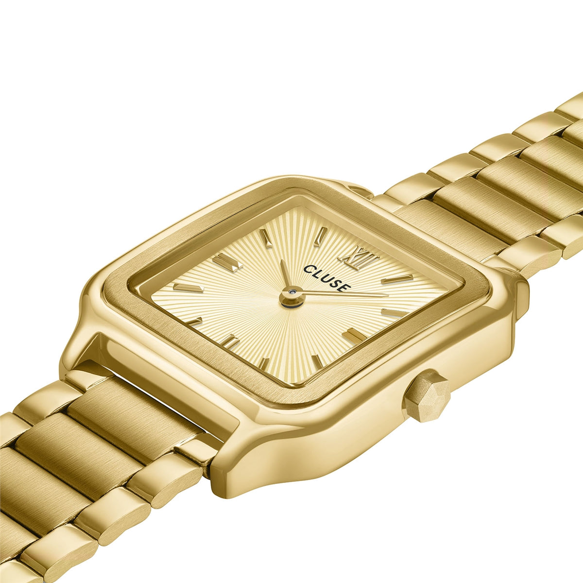 CLUSE Gold Gracieuse Sunray Textured Watch