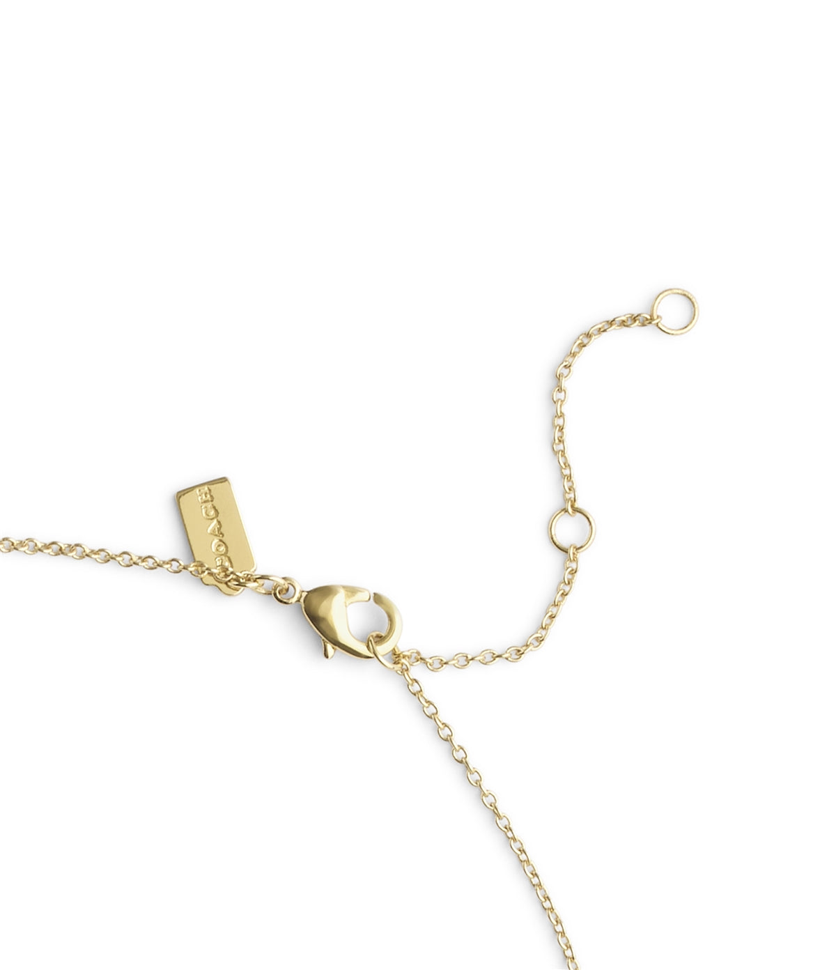Coach Gold C Crystal Starter Necklace