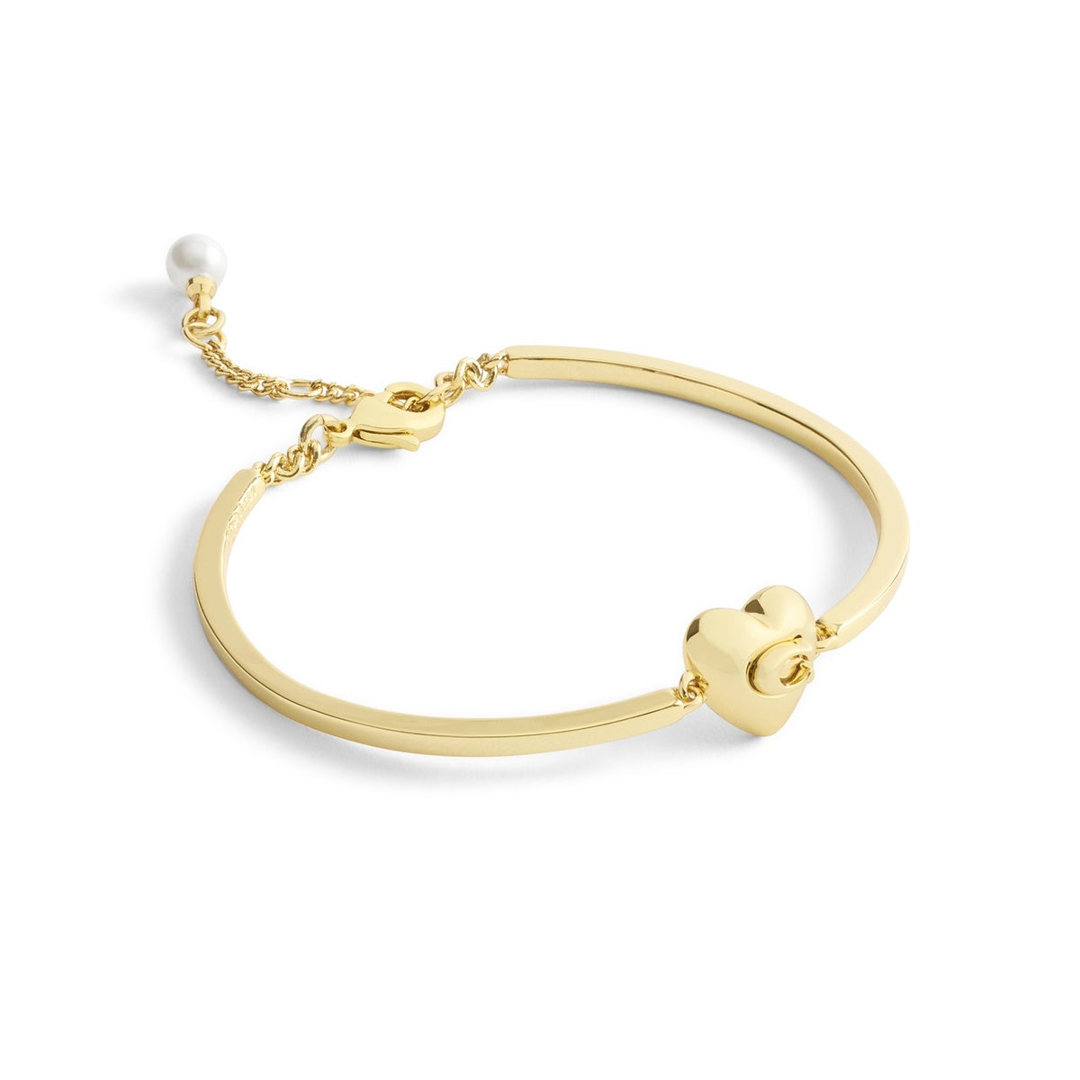 Coach Gold C Heart Bangle