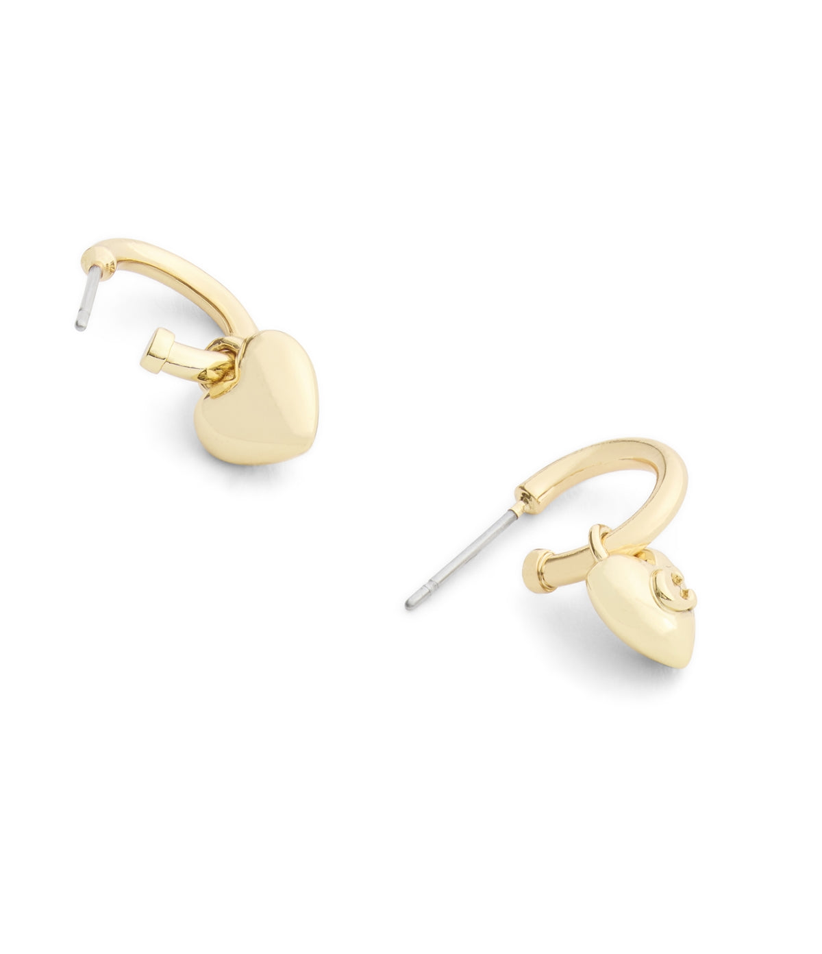 Coach Gold C Heart Huggies