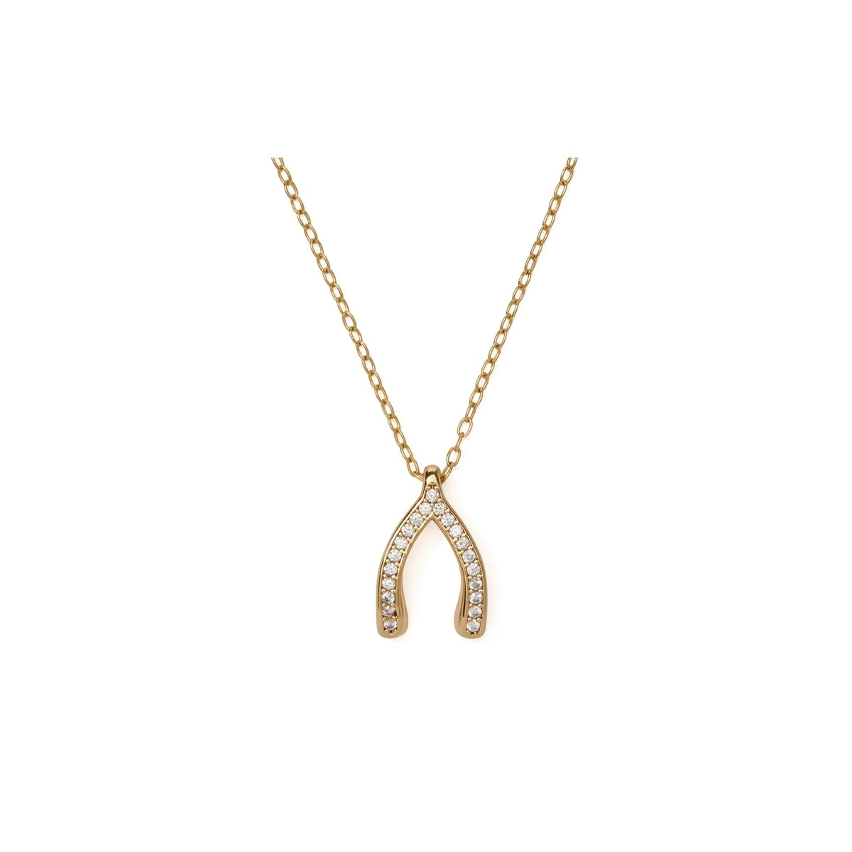 Kate Spade New York Gold Gift Dream Big Wishbone CZ Necklace