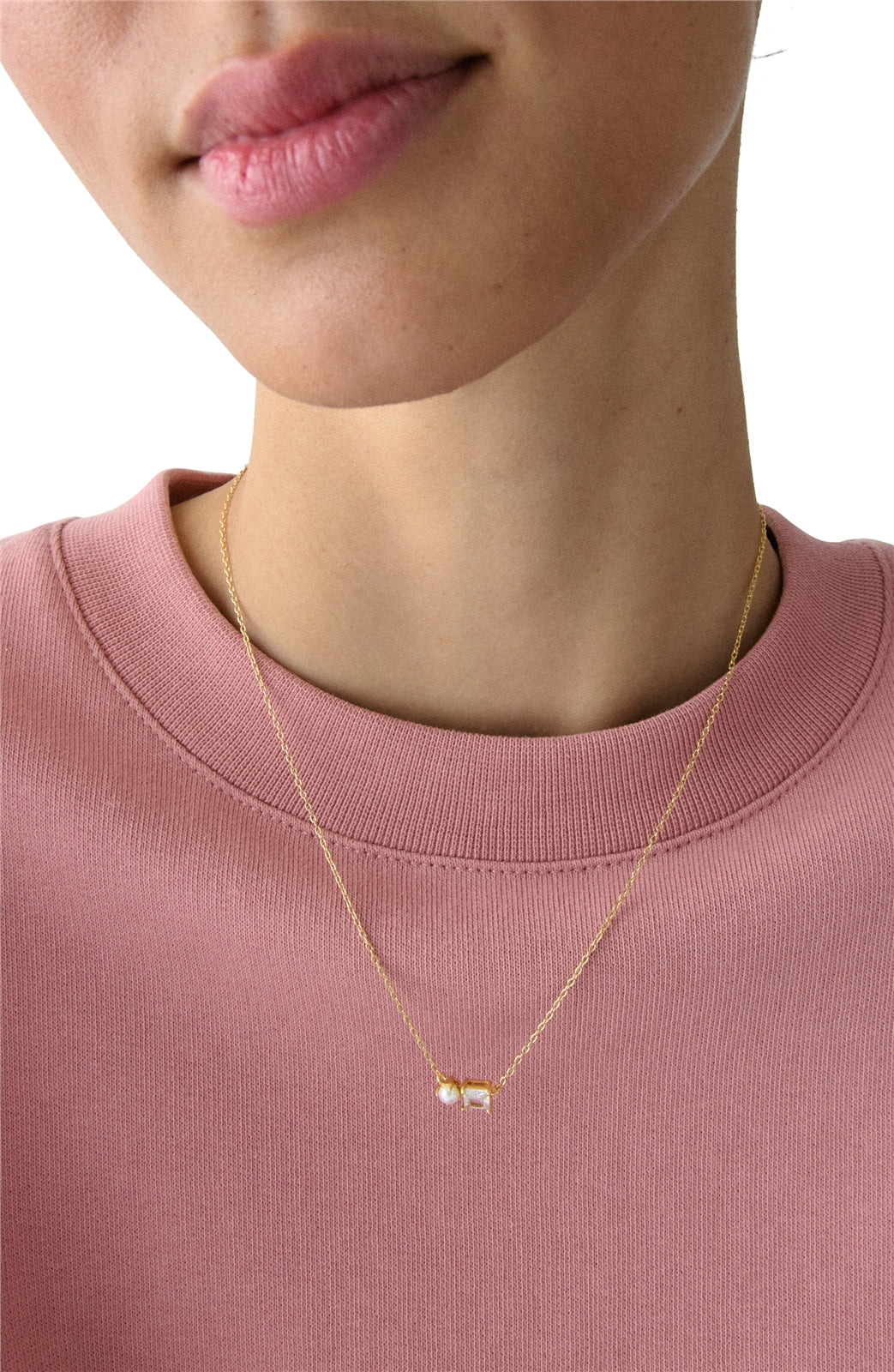 Kate Spade New York Gold Gifting Dear Bestie Pearl CZ Necklace