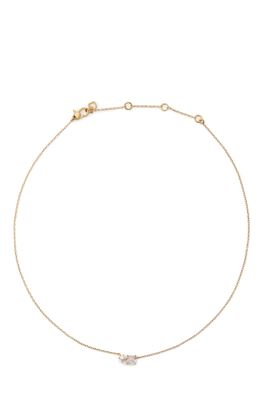 Kate Spade New York Gold Gifting Dear Bestie Pearl CZ Necklace