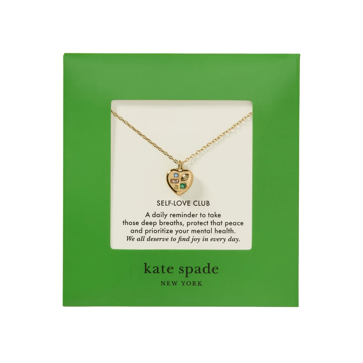 Kate Spade New York Gold Gifting Self Love Multi Cut Necklace