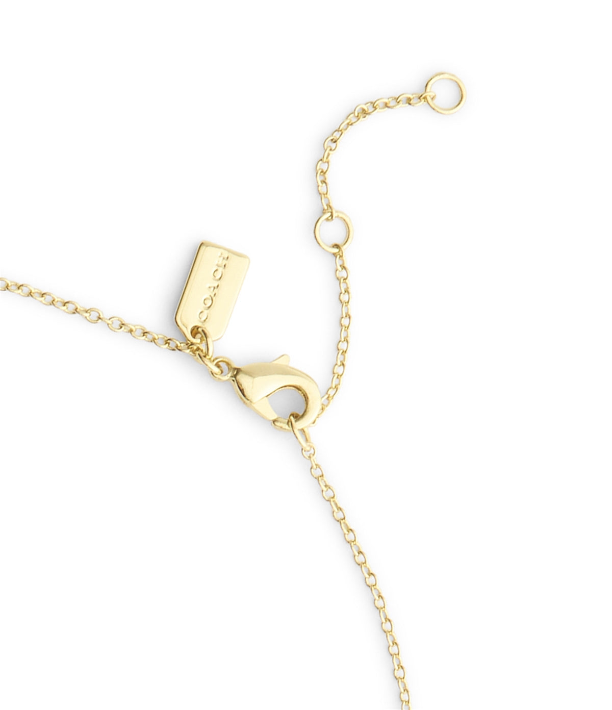 Coach Gold Heart Crystal Boxed Stud and Necklace Set
