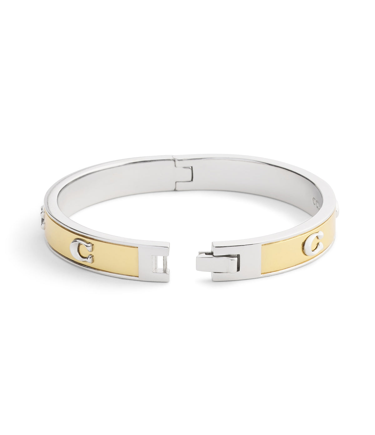 Coach Gold Mix C Logo Inlay Hinge Bangle