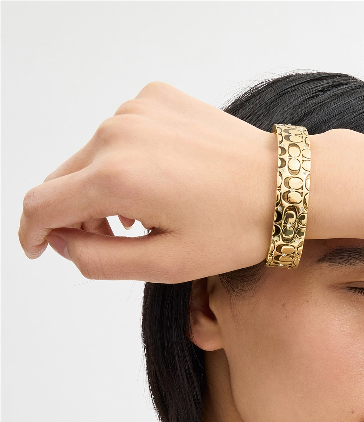 Coach Gold Quilted Bangle