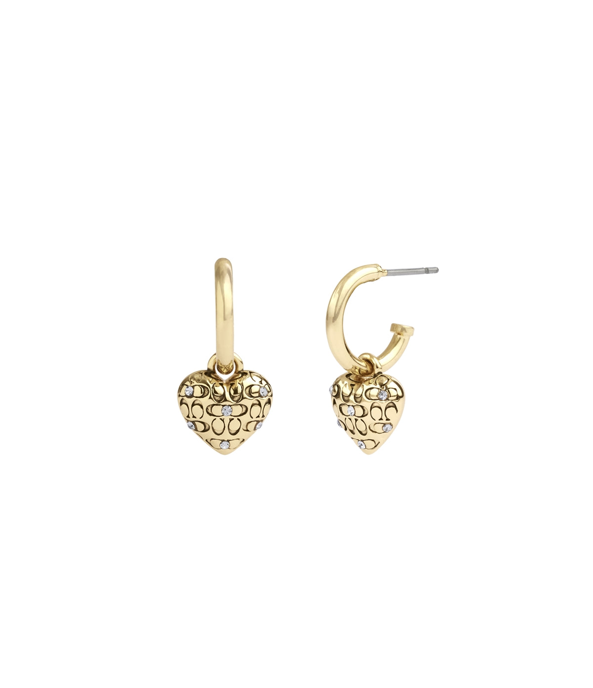 Coach Gold Quilted Heart Huggies