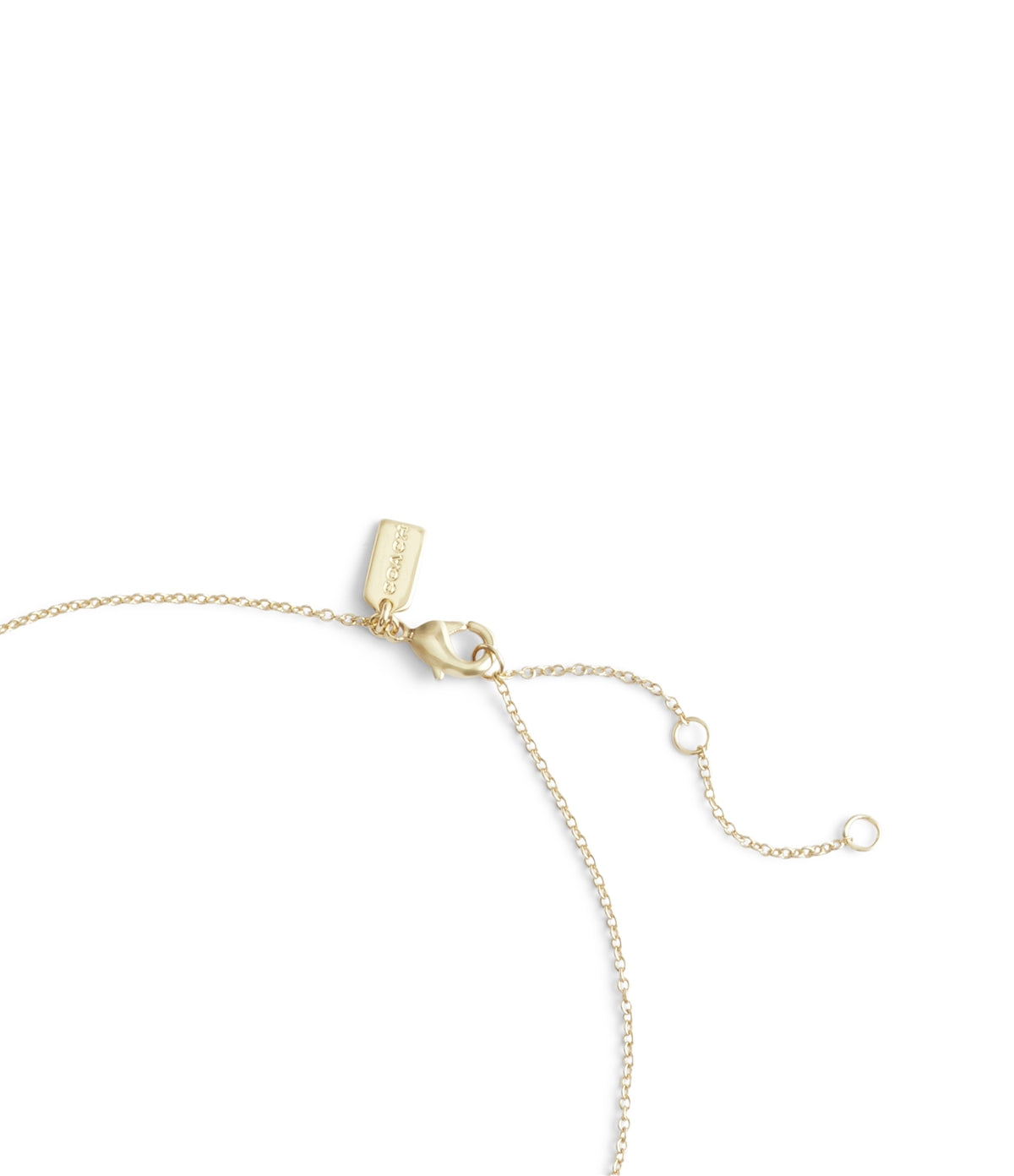 Coach Gold Quilted Heart Necklace