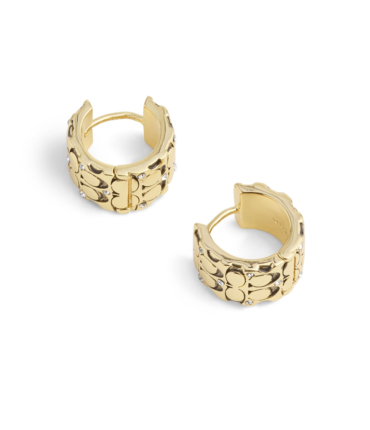 Coach Gold Quilted Hoops