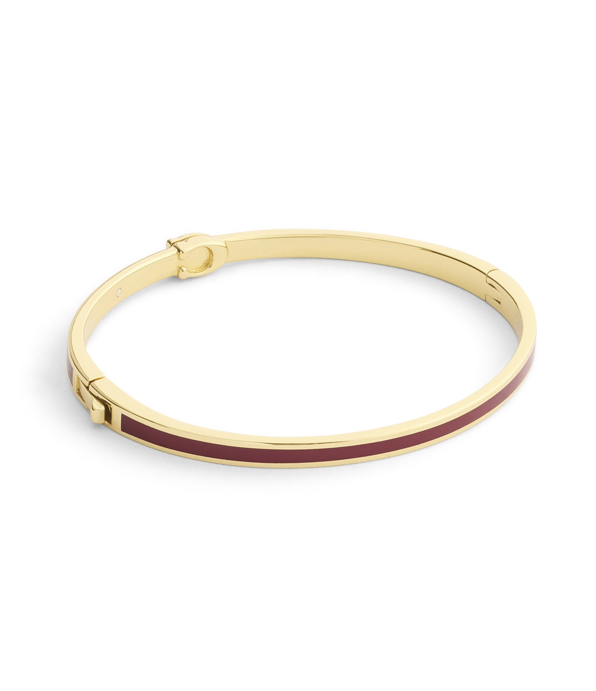 Coach Gold Red C Logo Boxed Bangle