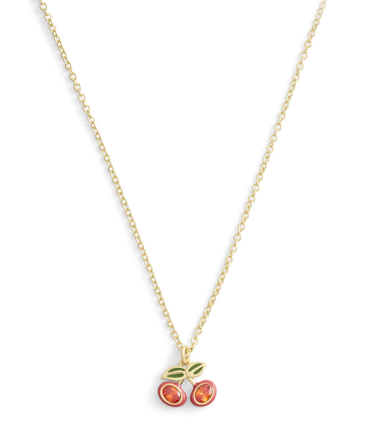 Coach Gold Red Cherry Boxed Stud and Necklace Set