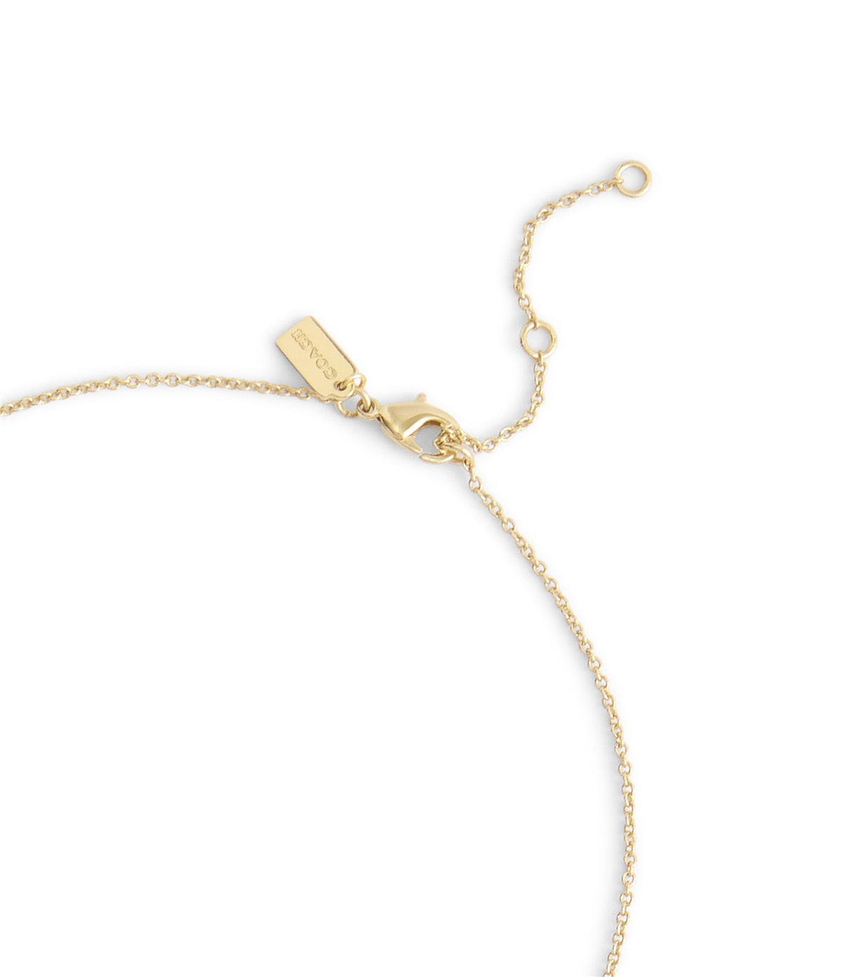 Coach Gold Round CZ Boxed Stud and Necklace Set