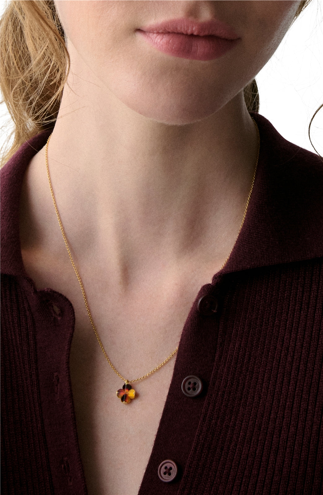 Kate Spade New York Gold Spade Flower Tortoise Shell Necklace