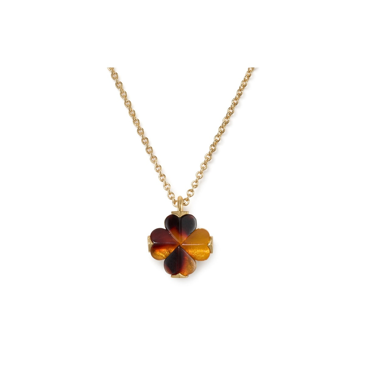 Kate Spade New York Gold Spade Flower Tortoise Shell Necklace