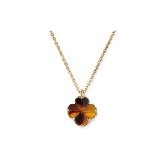 Kate Spade New York Gold Spade Flower Tortoise Shell Necklace