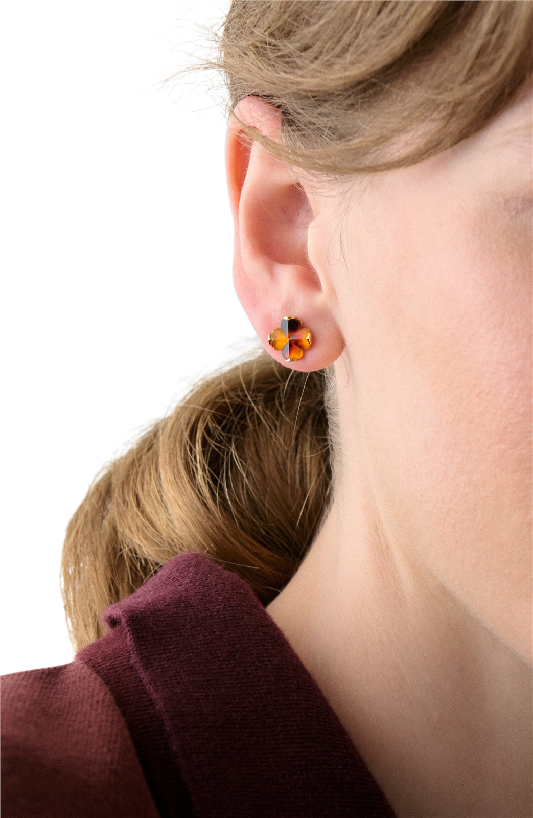 Kate Spade New York Gold Spade Flower Tortoise Shell Studs