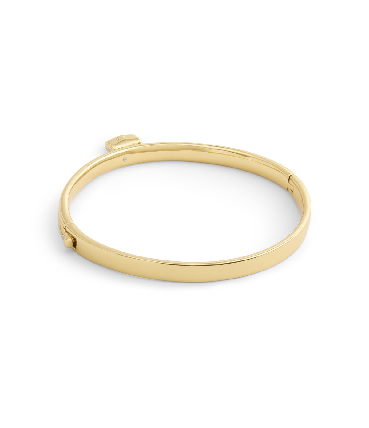 Coach Gold Tabby Charm Hinged Bangle