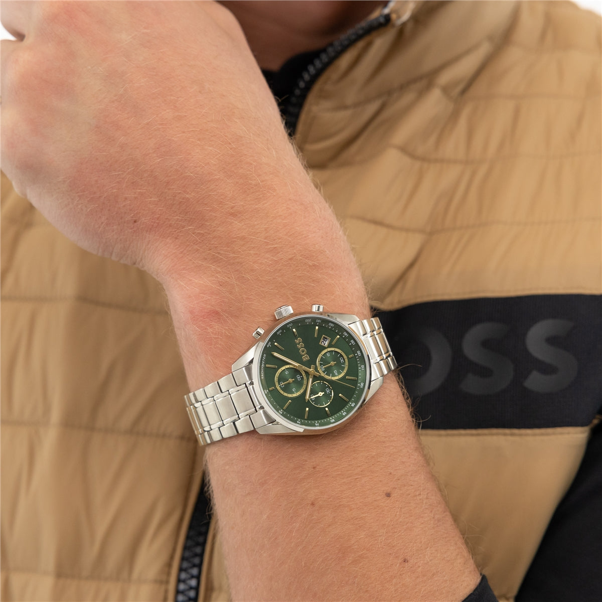 Boss Grand Prix 44 Green Dial Watch