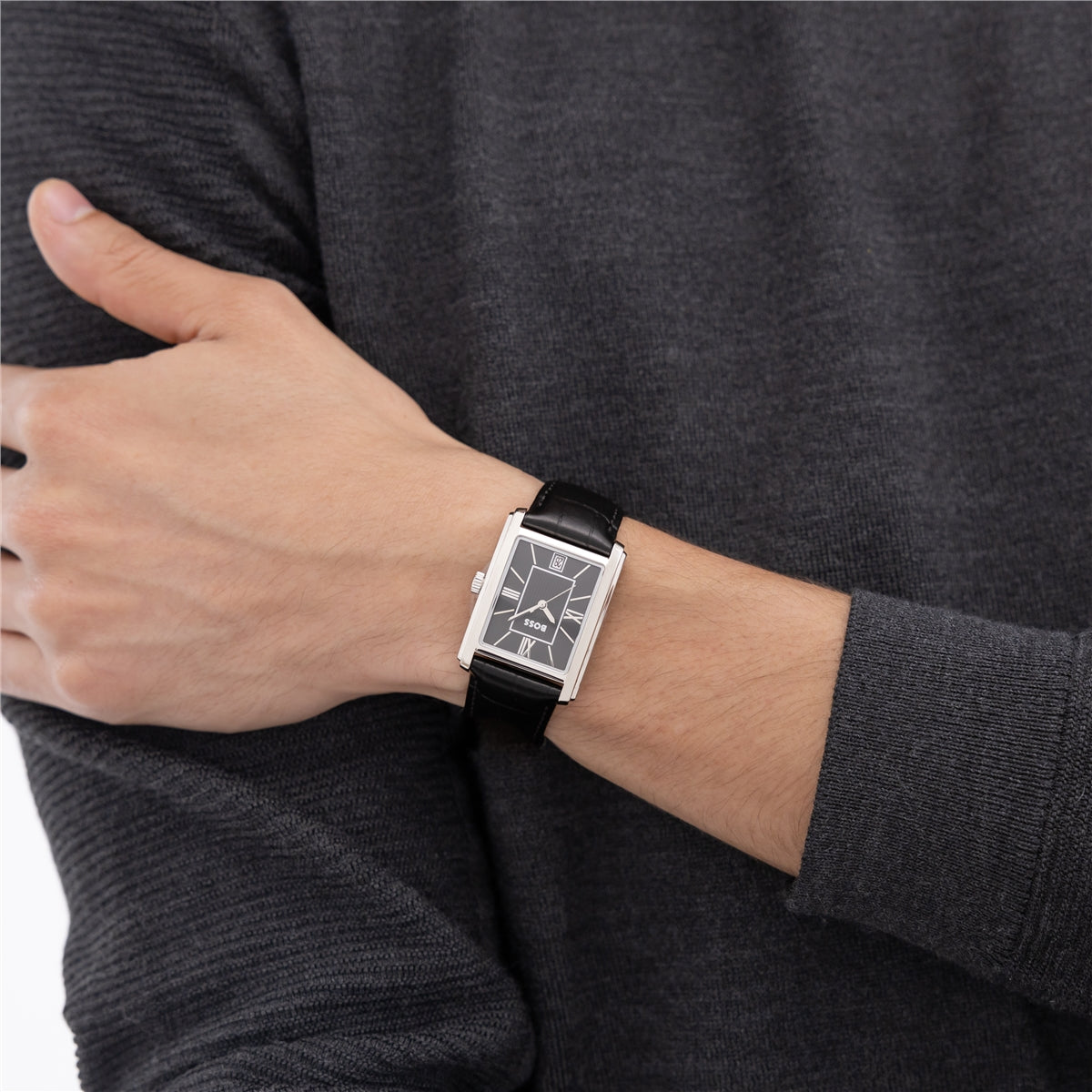 Boss Principle Dress Black Leather Watch
