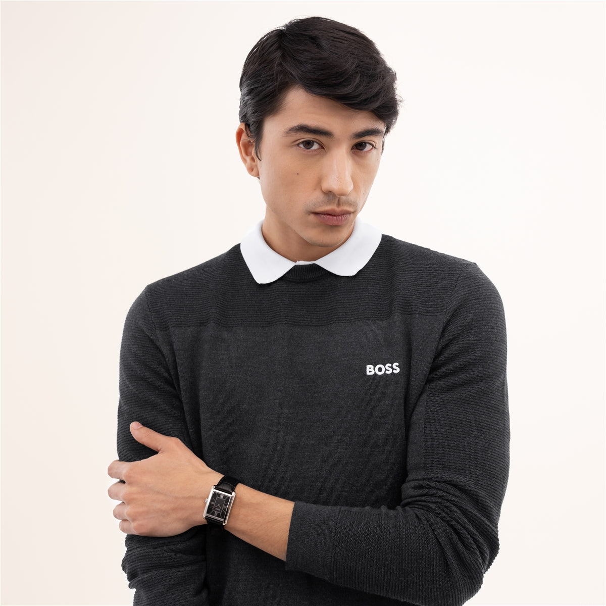 Boss Principle Dress Black Leather Watch