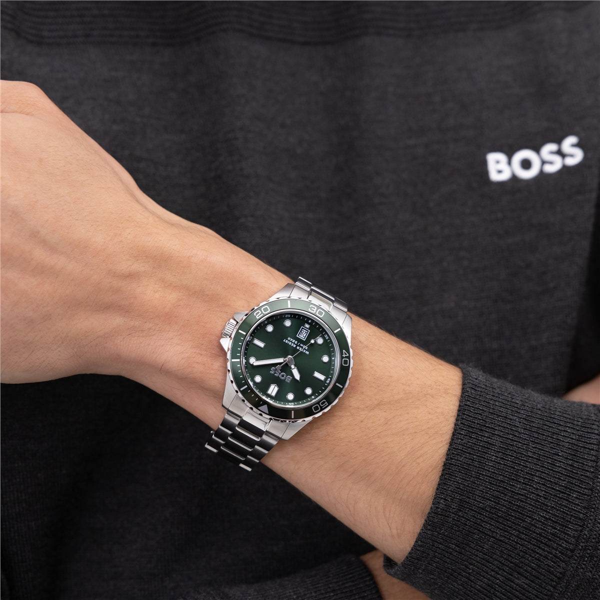 Boss Troper Sport Green Dial Watch