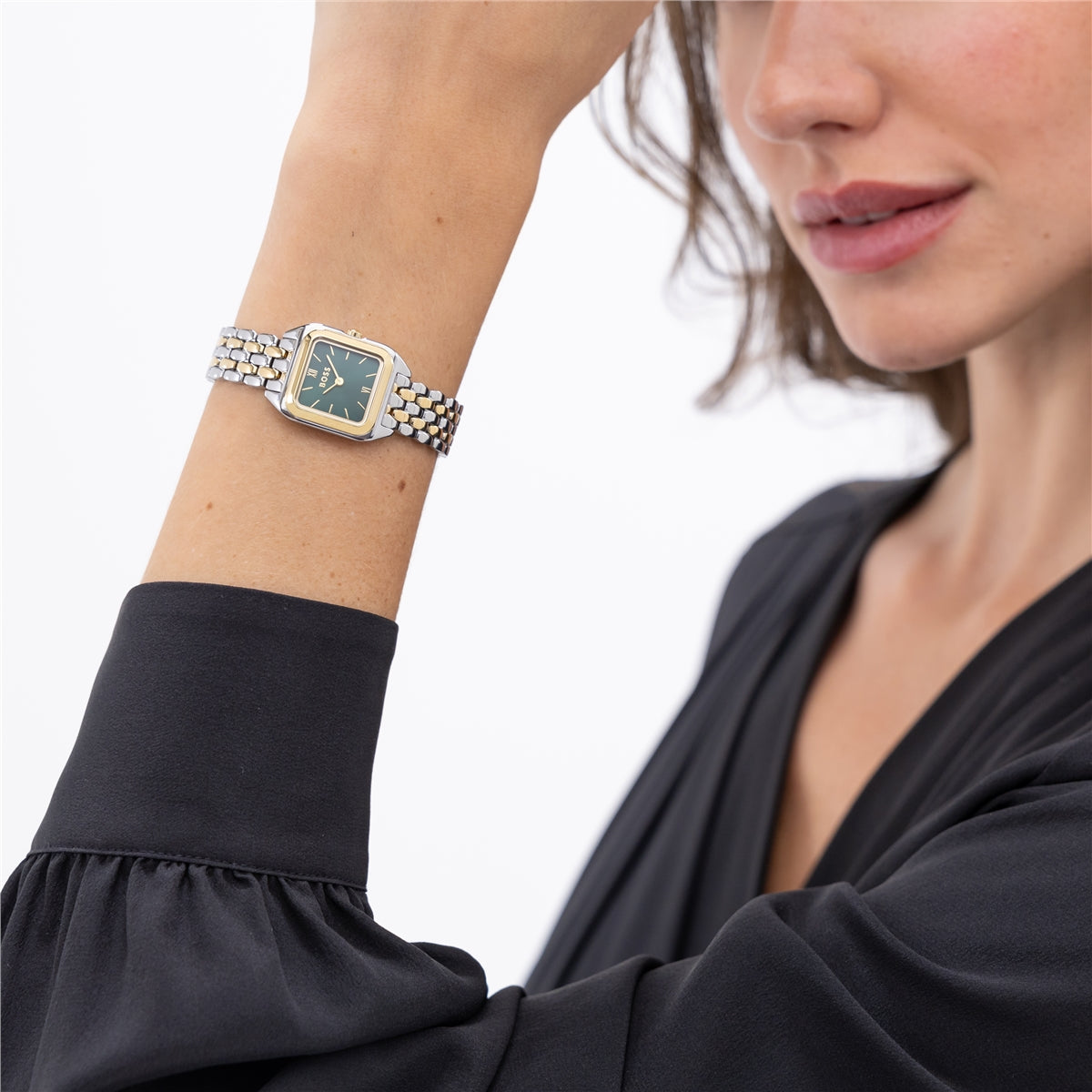 Boss Mae Petite Two-Tone Green Watch