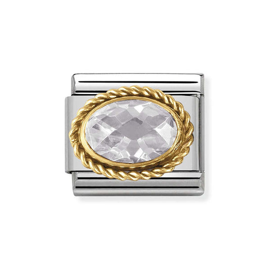 Nomination Gold Faceted Stone Charm