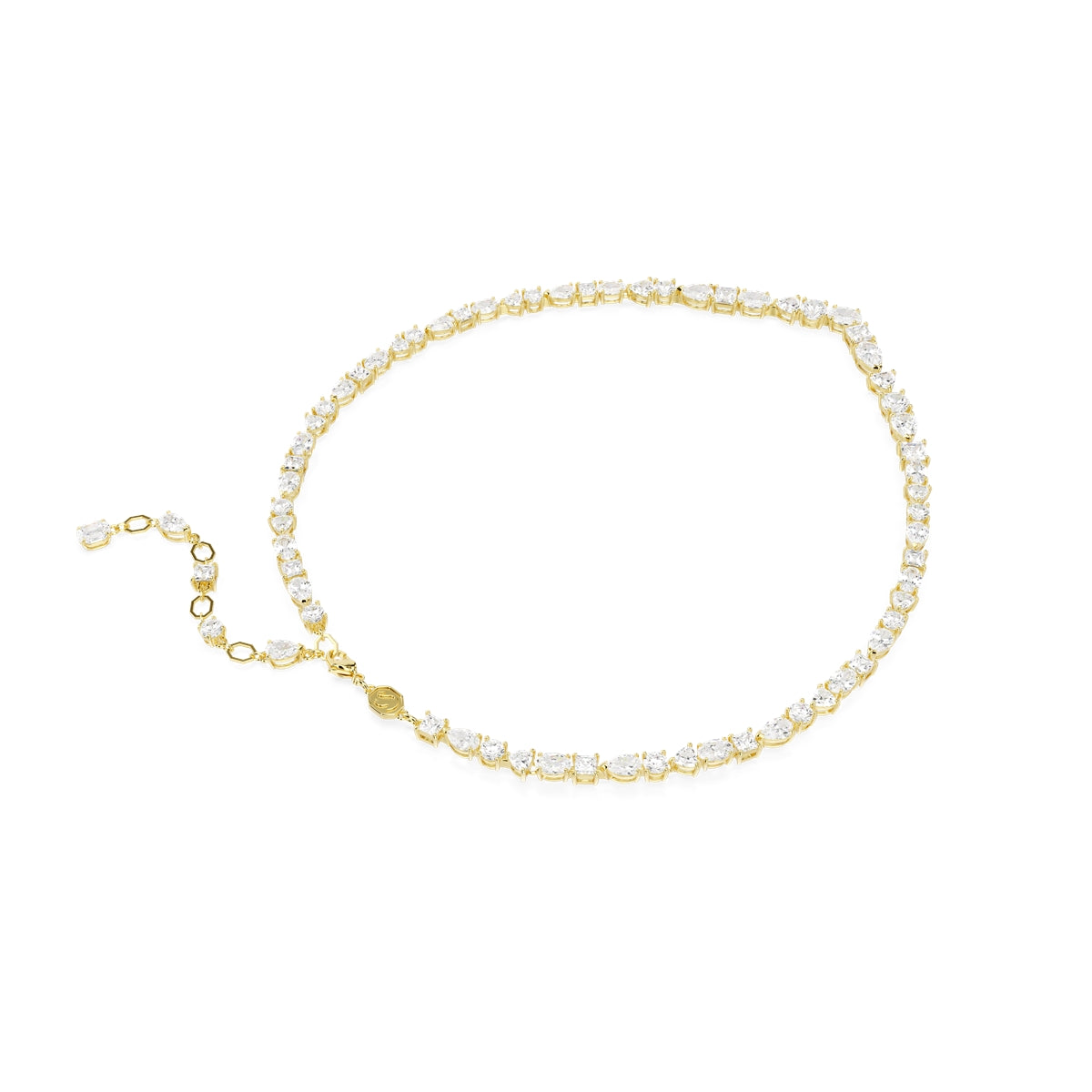Swarovski Gold Mesmara White Mixed Cuts Necklace