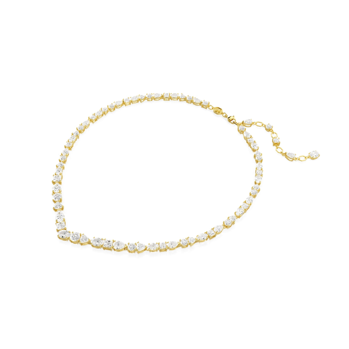 Swarovski Gold Mesmara White Mixed Cuts Necklace