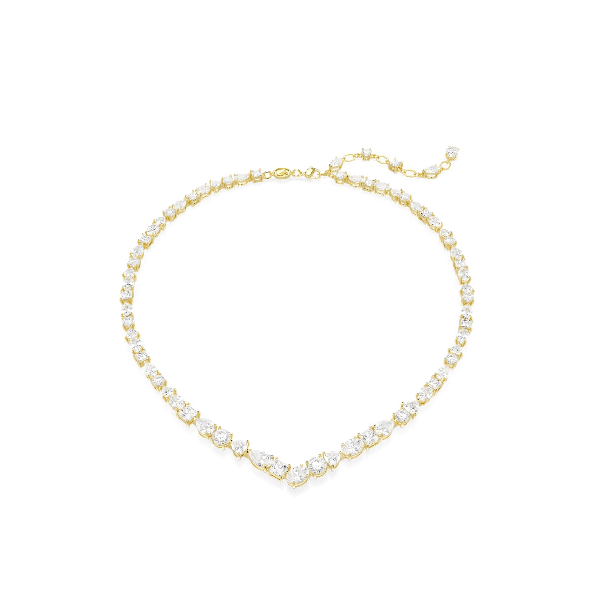 Swarovski Gold Mesmara White Mixed Cuts Necklace