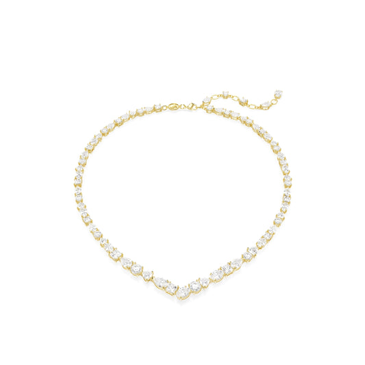 Swarovski Gold Mesmara White Mixed Cuts Necklace
