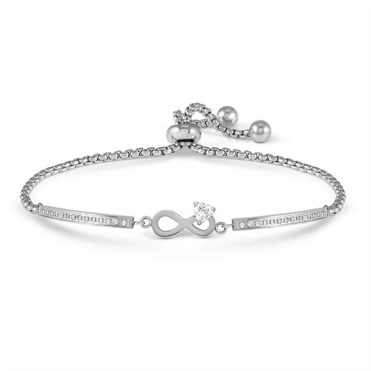 Nomination Silver Milleluci Infinite CZ Heart Bracelet