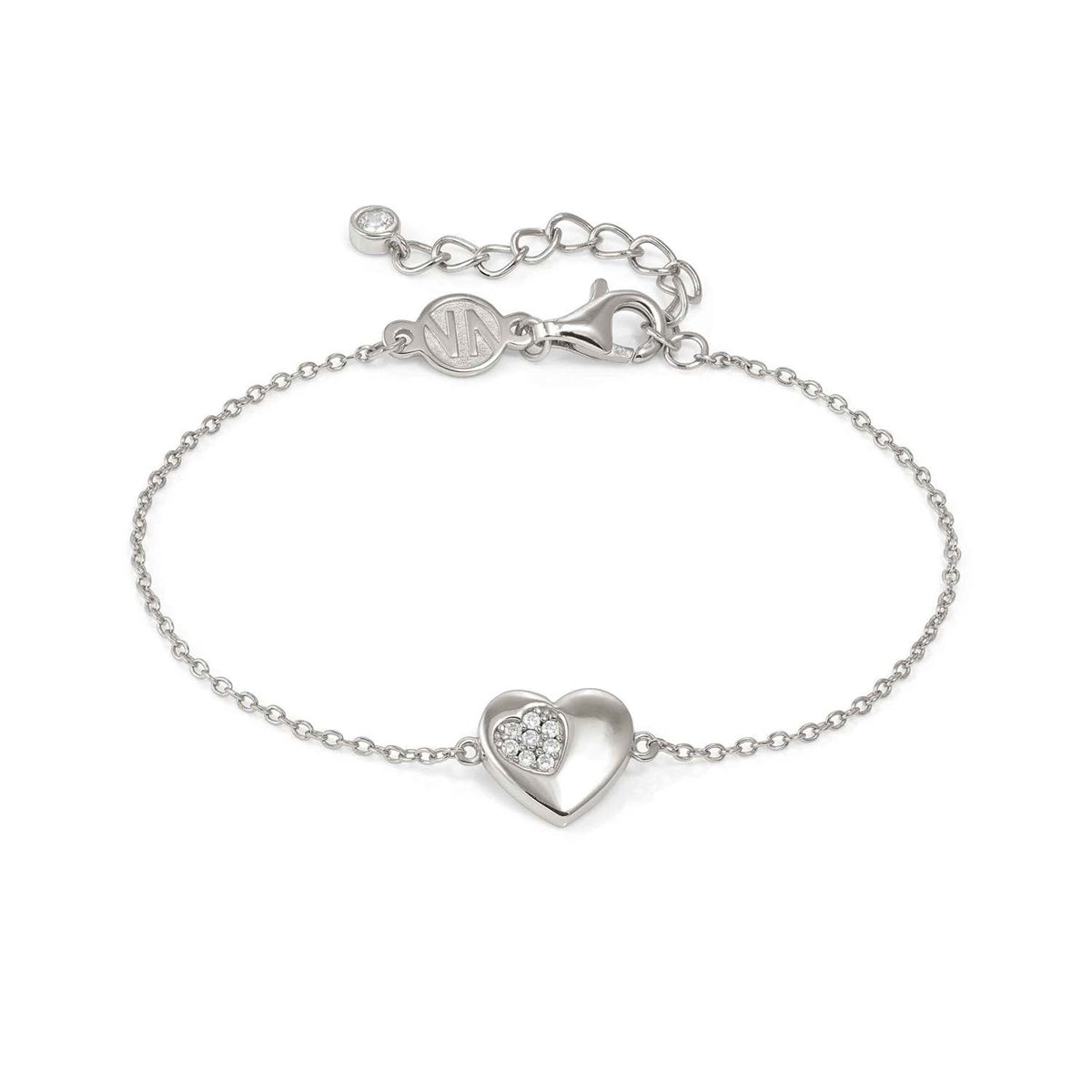 Nomination Silver Petit Sparkle Heart Bracelet