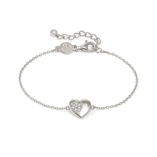 Nomination Silver Petit Sparkle Heart Bracelet