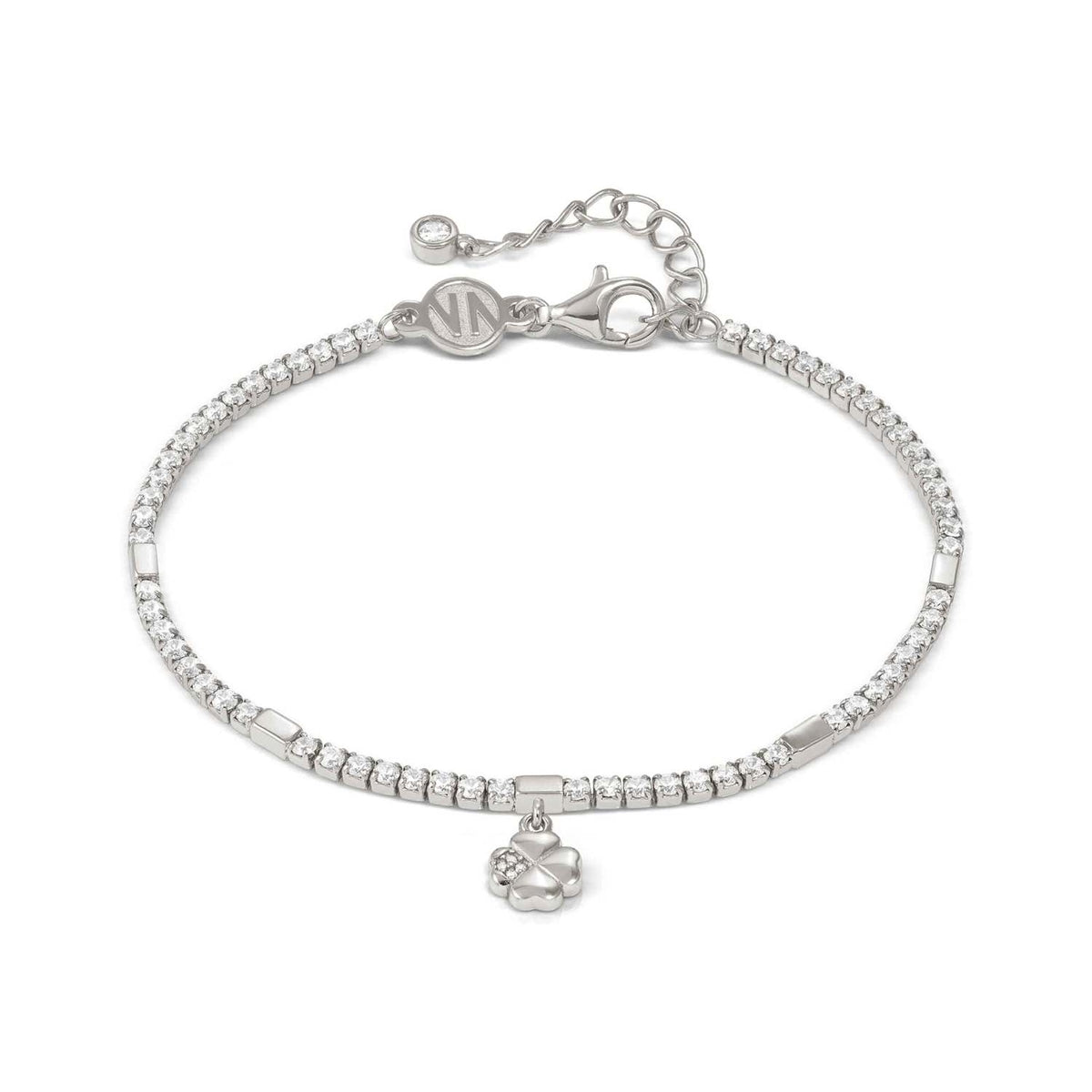 Nomination Silver Petit Sparkle Clover Tennis Bracelet