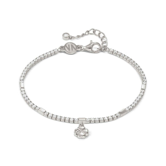 Nomination Silver Petit Sparkle Clover Tennis Bracelet