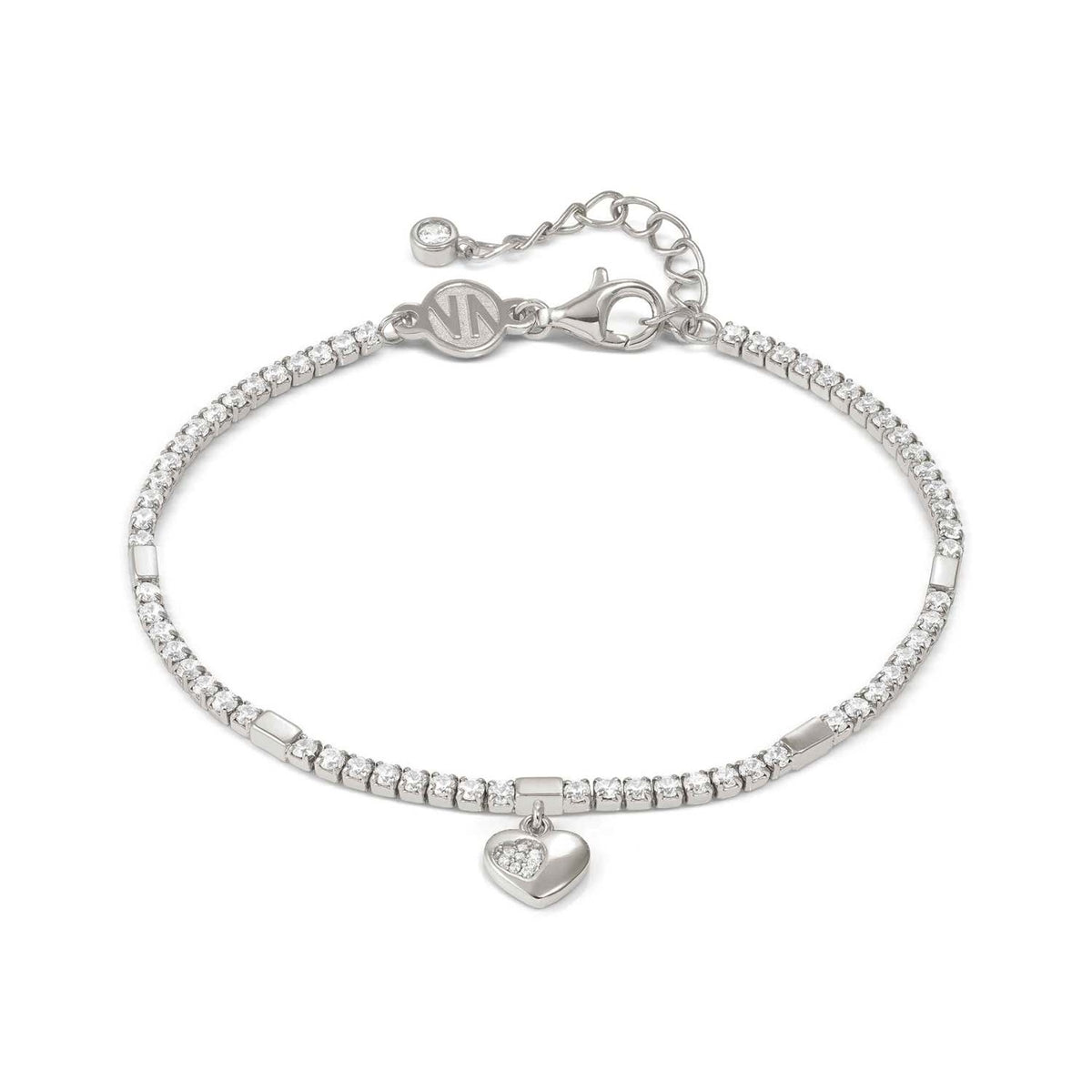Nomination Silver Petit Sparkle Heart Tennis Bracelet