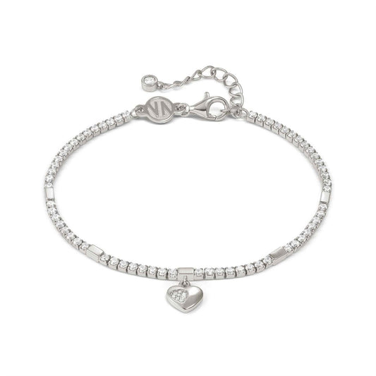 Nomination Silver Petit Sparkle Heart Tennis Bracelet